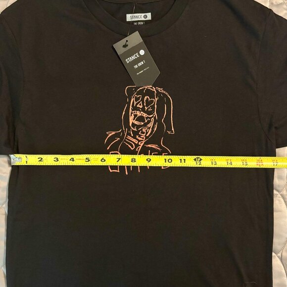 NWT Stance "Burn for You" Graphic Black T Shirt Men S - Picture 5 of 7